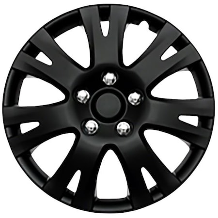Coast2Coast 16", 7 Split Spoke, Gloss Black, Plastic, Set Of 4, Bolt On IWC103216BLK